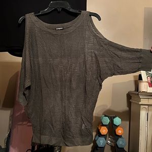Express cold shoulder sweater, medium